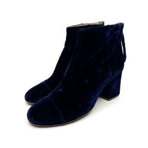 Madewell The Jillian Boot in Blue Velvet Women's 7.5 US